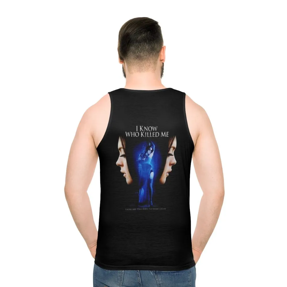 "I Know Who Killed Me" Unisex Tank Top for Cult Movie Fans