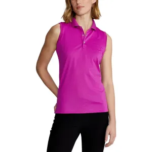 RLX Ralph Lauren Women's Tour Performance Sleeveless Golf Shirt - Bright Pink