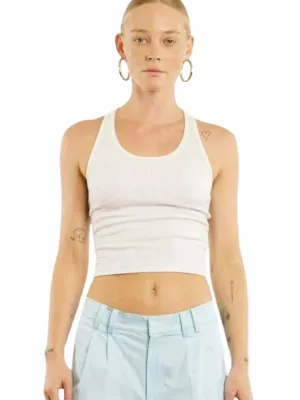 Sprwmn cropped tank white